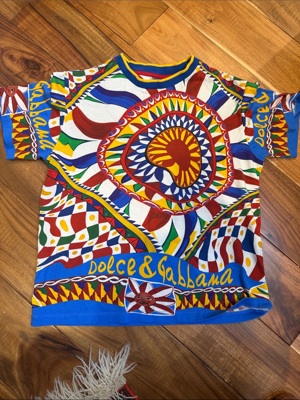 Dolce & Gabbana Kids Bright Multicolor Sunburst Graphic Tee